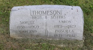 Priscilla Ann Thompson's gravestone